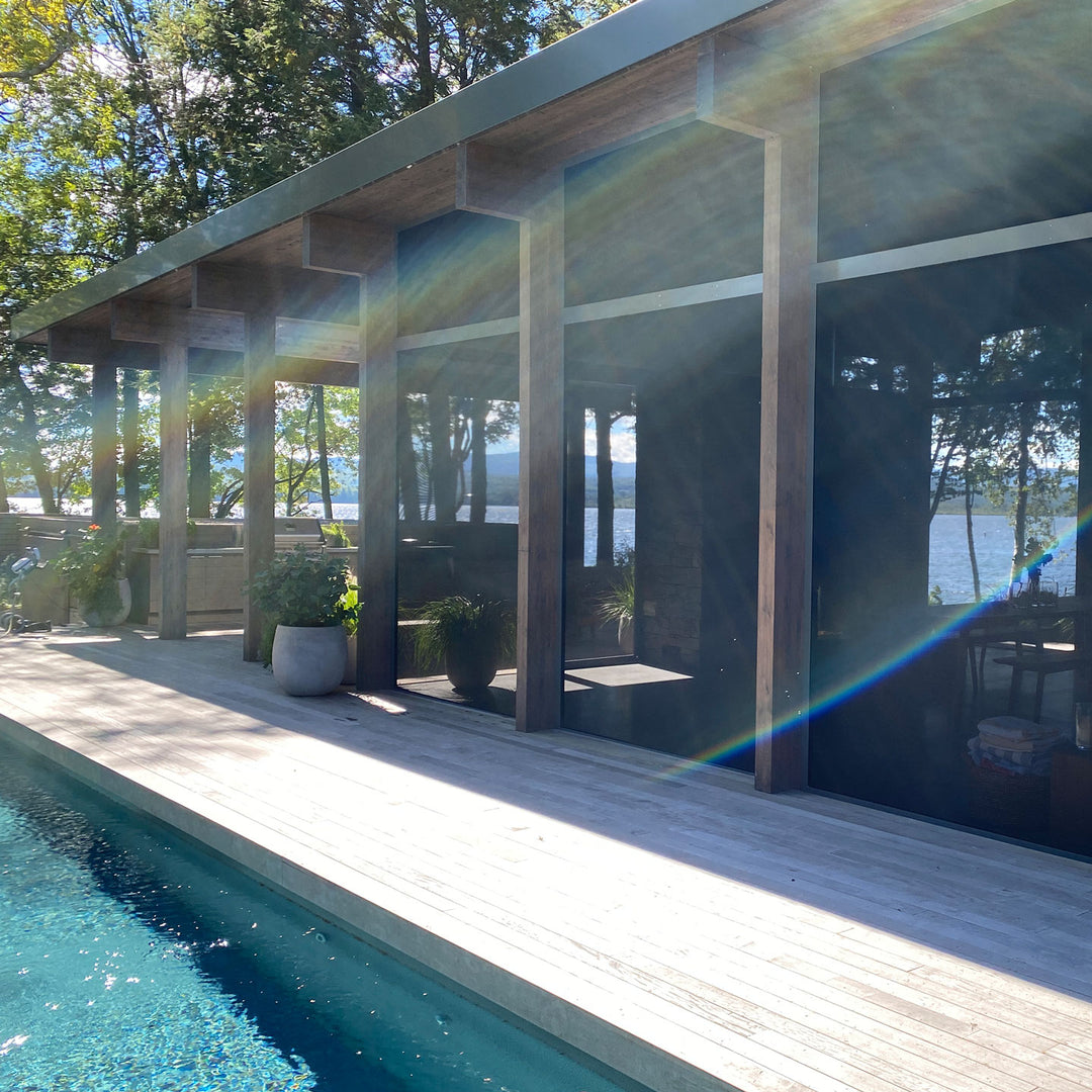TerraSummer Fixed Screens on Lac-Brome Residence by Atelier Pierre Thibault