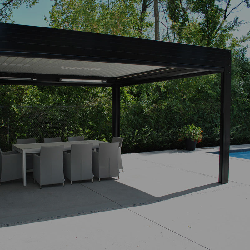 Poolside Aluminum Louvered Pergola Idea 