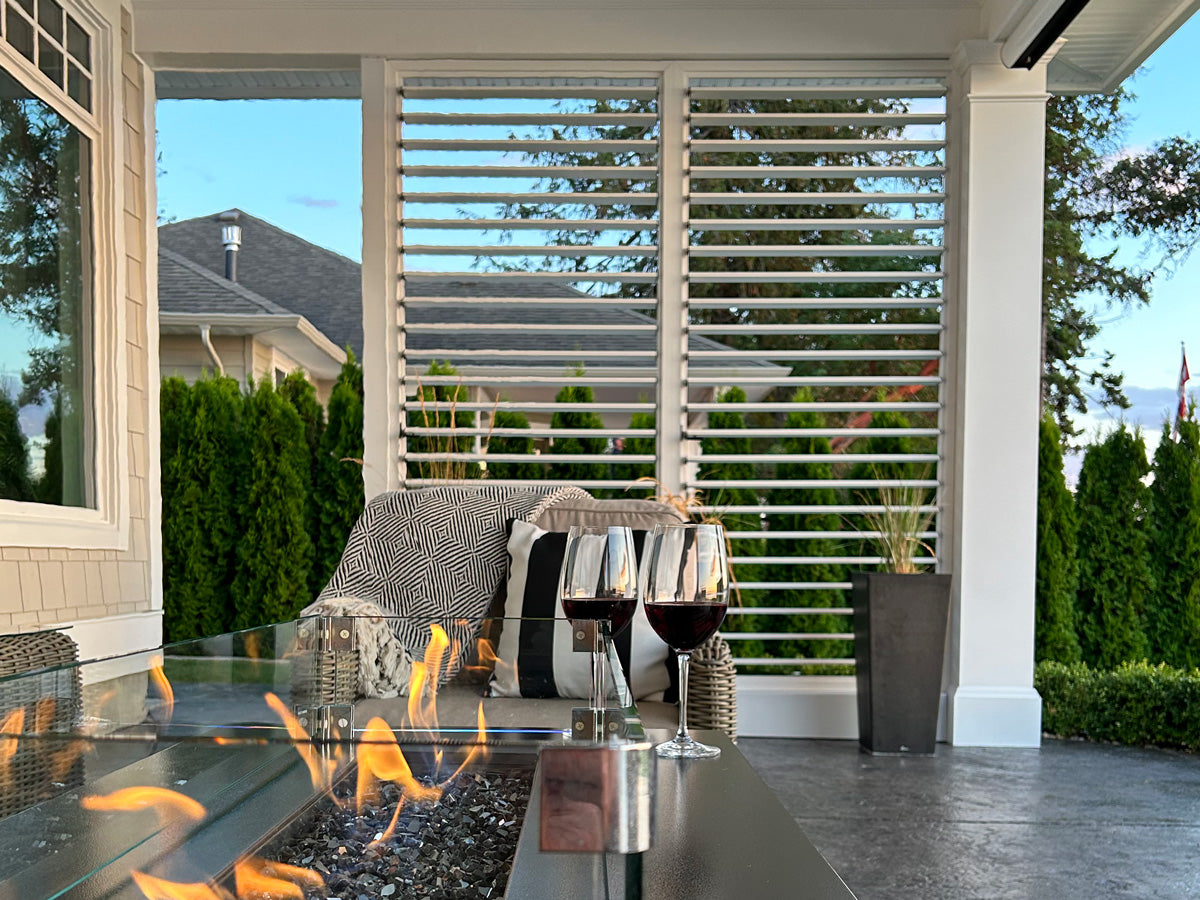 Terrasummer Lumina Privacy shutters project in British Columbia, Canada