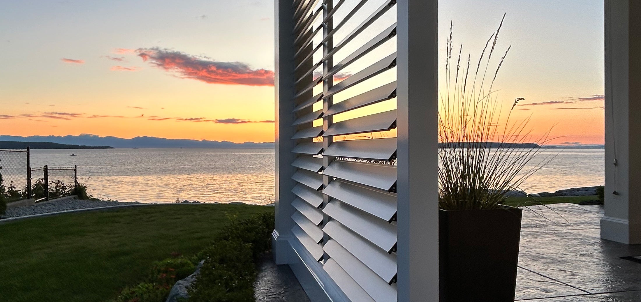Terrasummer Lumina Privacy shutters project in British Columbia, Canada