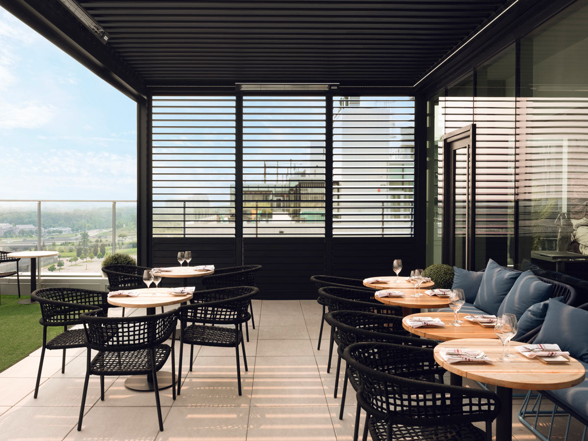Terrasummer Marriott Rooftop Terrace with Privacy Shutters