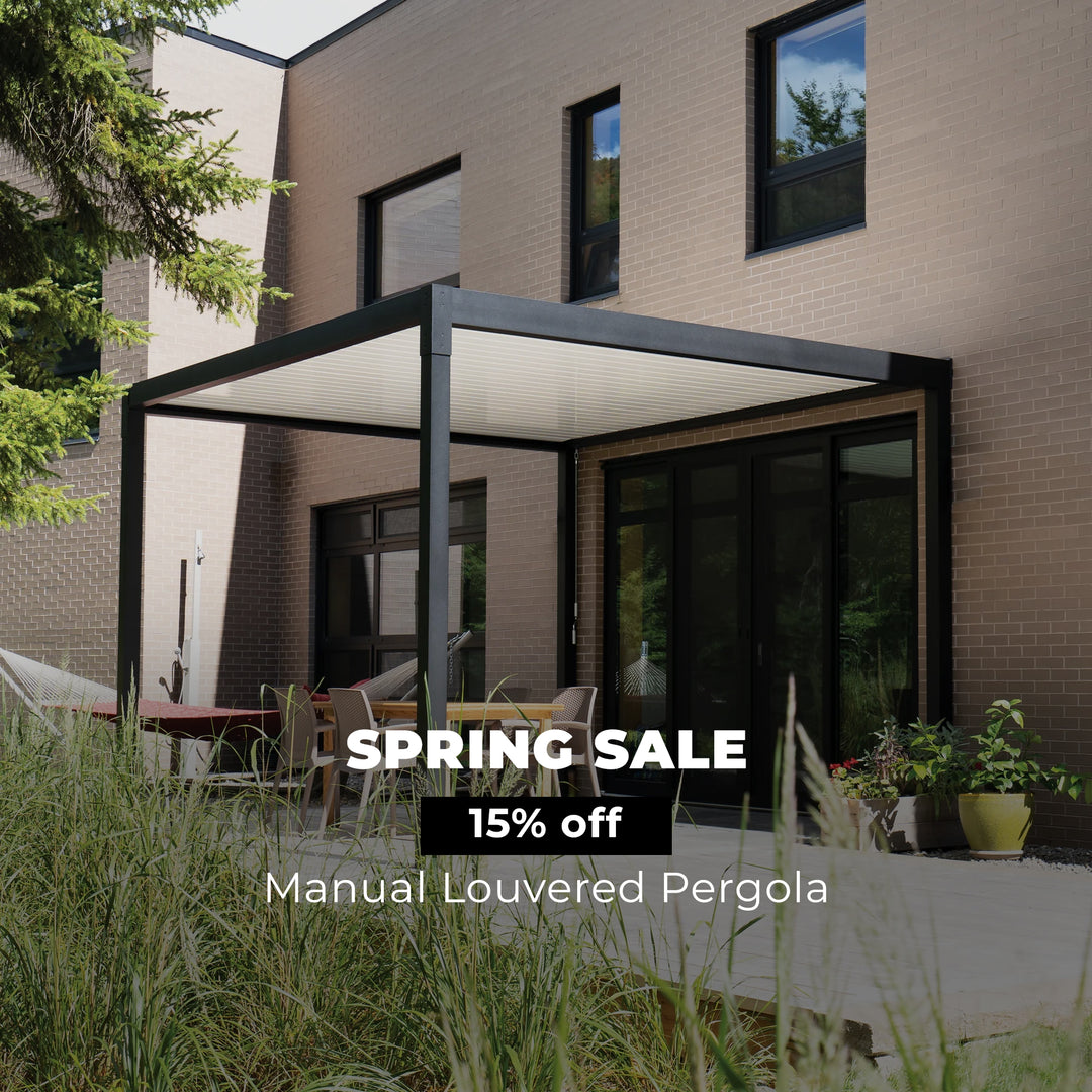 Spring Sale 15% Off  Terra Summer Manual Louvered Pergola
