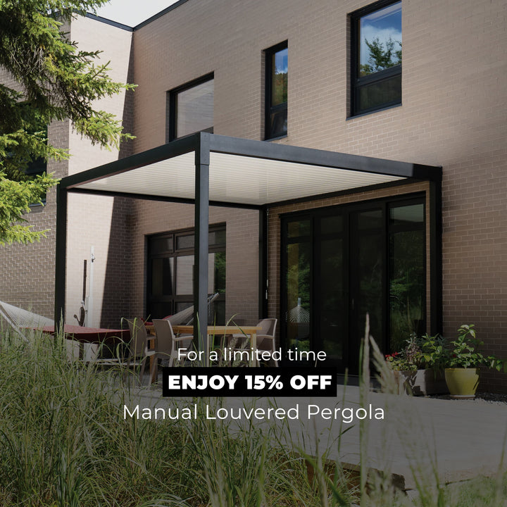 Pergola bioclimatique manuelle