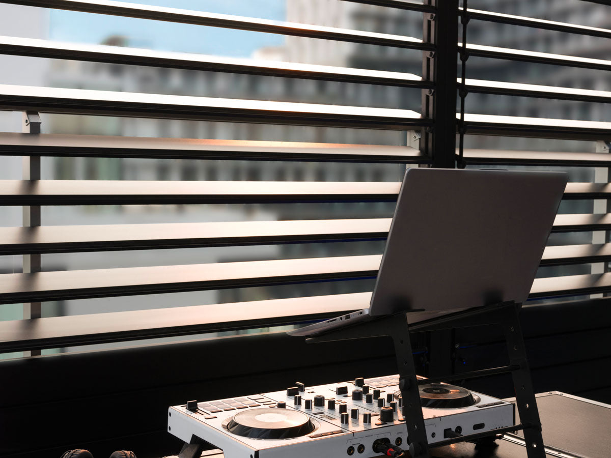 Terrasummer Marriott Rooftop Terrace DJ Booth with Privacy Shutters