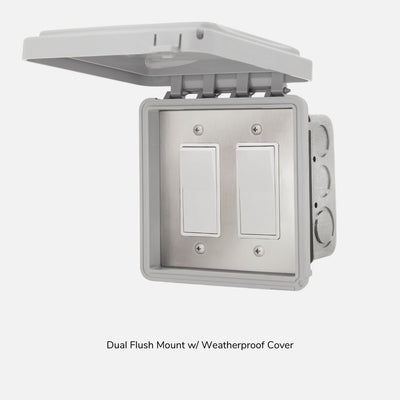 TerraSummer Dual On Off Switch Weatherproof flushmount
