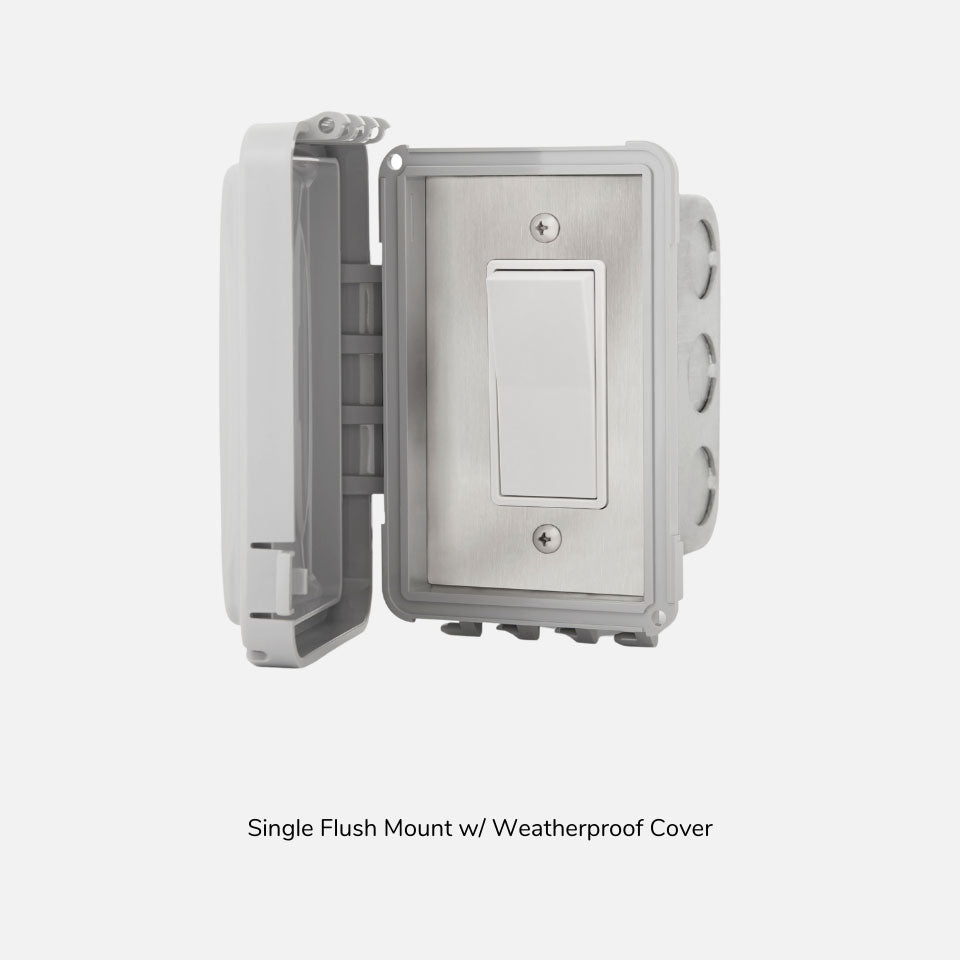 TerraSummer Single On Off Switch Weatherproof flushmount